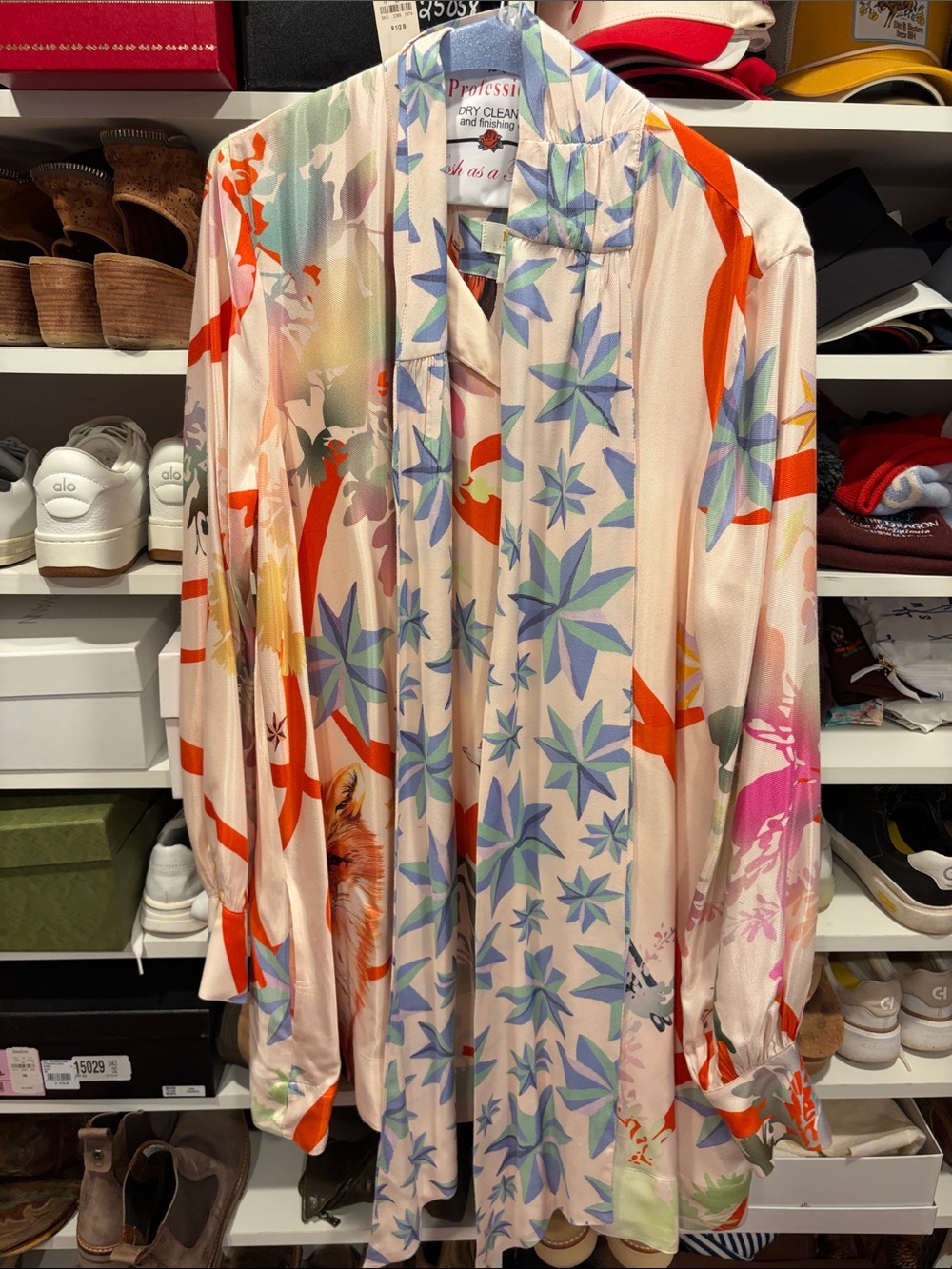 P448 Multicolor Floral & Star-Print Mini Dress